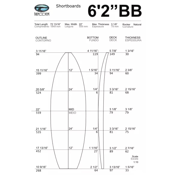 Schuim Teccel Shortboard