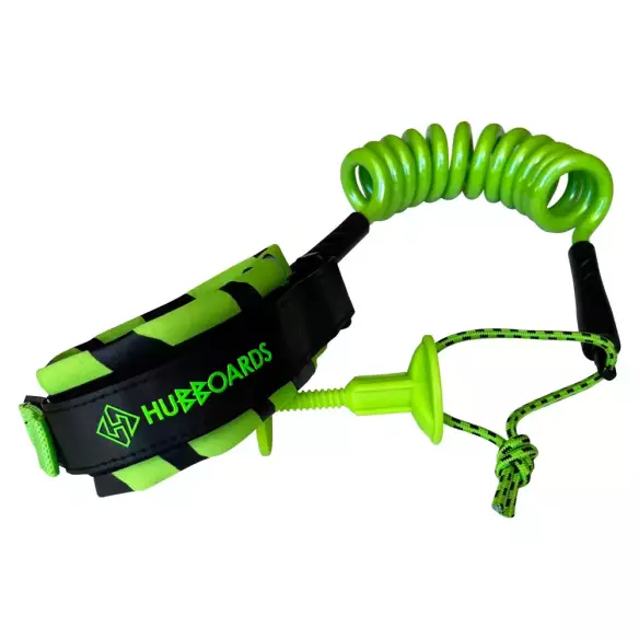Hubboards bicep Bodyboard leash XL Lime