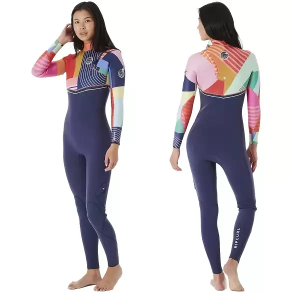 Fato Rip Curl E-Bomb Womens 3/2mm Zip Free Multico