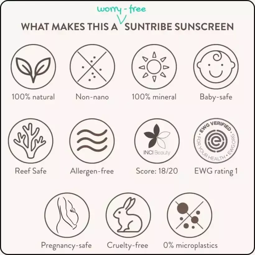 Sonnenschutz Suntribe Natural Zinc SPF50 Green