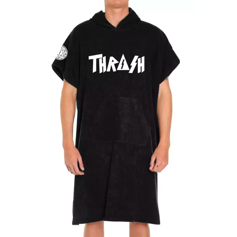 Poncho toalla Thrash Logo White