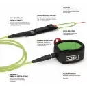 Surf Leash Ocean & Earth Diamond Flex Comp Lime