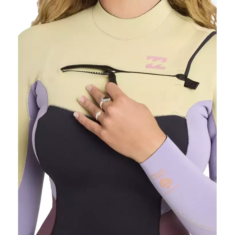 Fato Surf Billabong Synergy Natural 3/2mm CZ Grey Violet