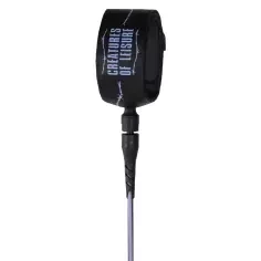 Creatures SuperLite Pro Surfboard Leash Black Purple Haze Barbered Wire