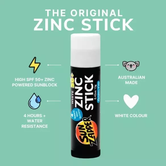 Sun Zapper Zinc Stick SPF 50+ White