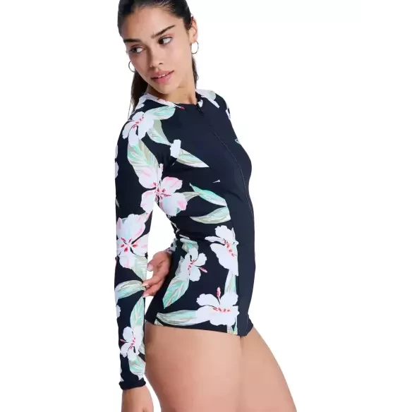 Roxy LS Zip Licra Anthracite Spring Charming