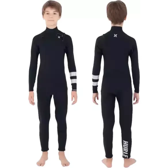 Fato Surf Hurley Advant Kids 3/2mm Black
