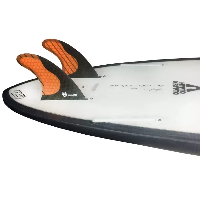 Fins Mundo-Surf MS-1 Carbon quad rear Single Tab Orange