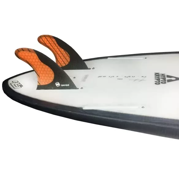 Fins Mundo-Surf MS-1 Carbon quad rear Single Tab Orange