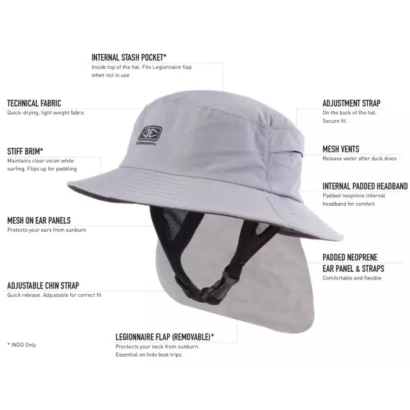 Cappello Ocean & Earth Indo Surf hat Stiff Peak Navy