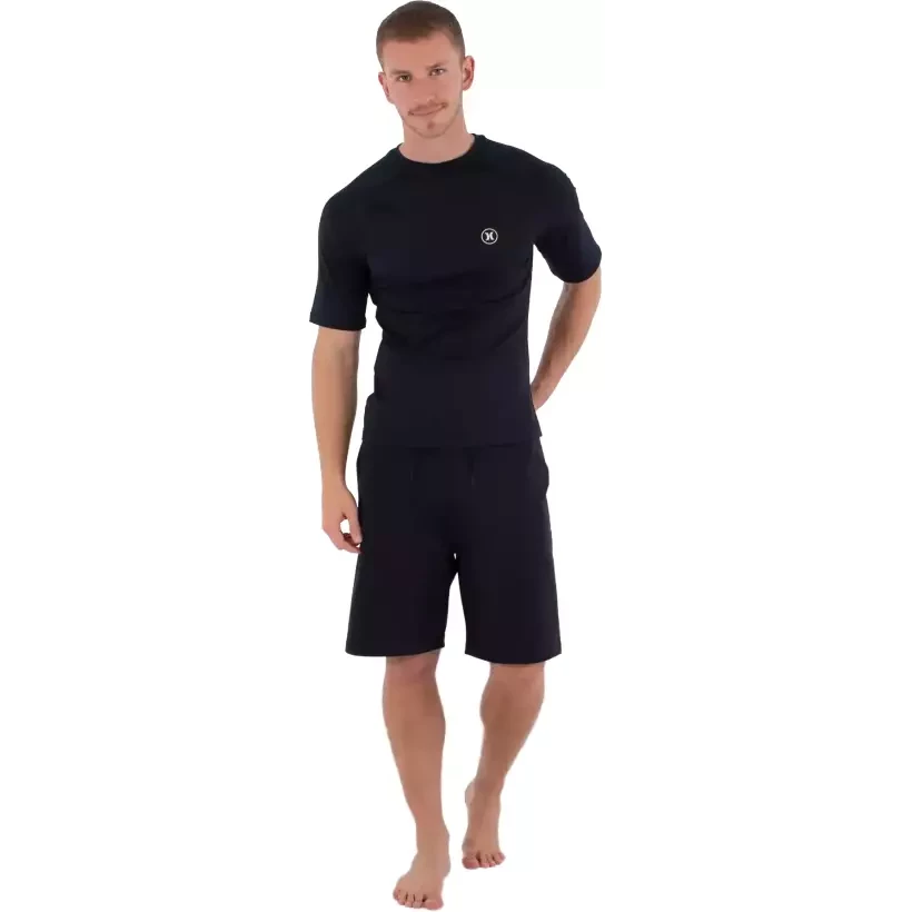 Rashguard Hurley Icon Circle Black SS