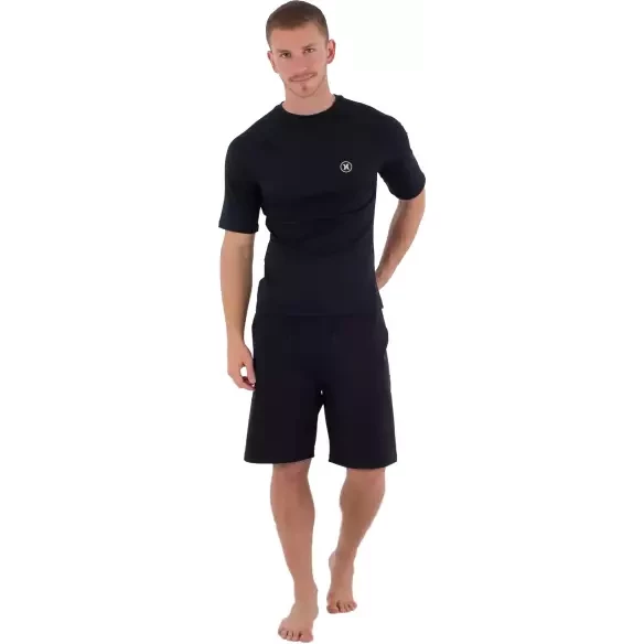Rashguard Hurley Icon Circle Black SS