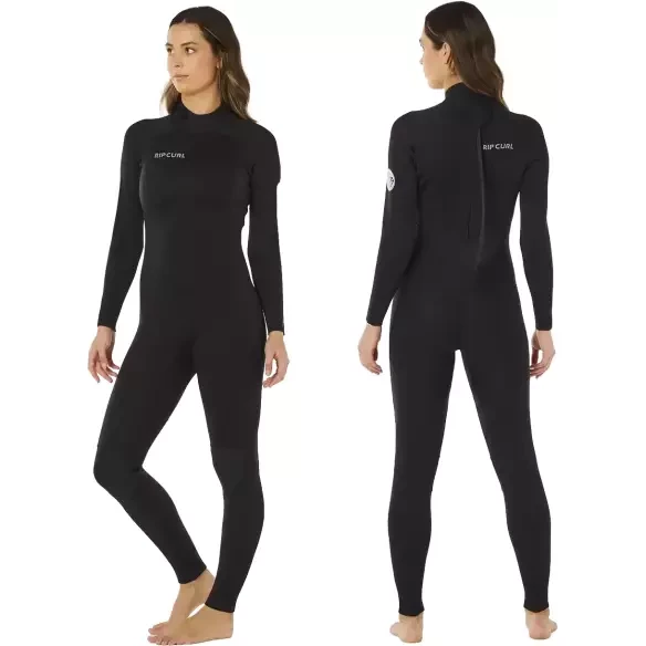 Rip Curl Trad Flat Lock Back Zip 3/2mm Women's Black Wetsuit