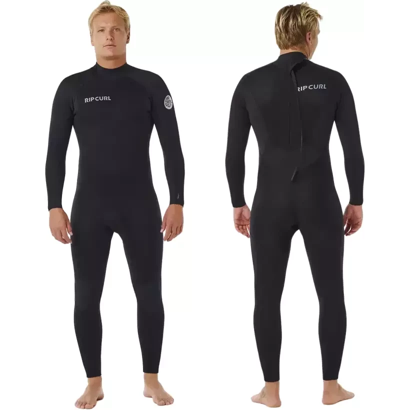 Rip Curl Trad Flat Lock Back Zip 3/2mm Black Wetsuit