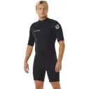 Shorty Rip Curl Trad Flat Lock Back Zip 2/2mm Nero