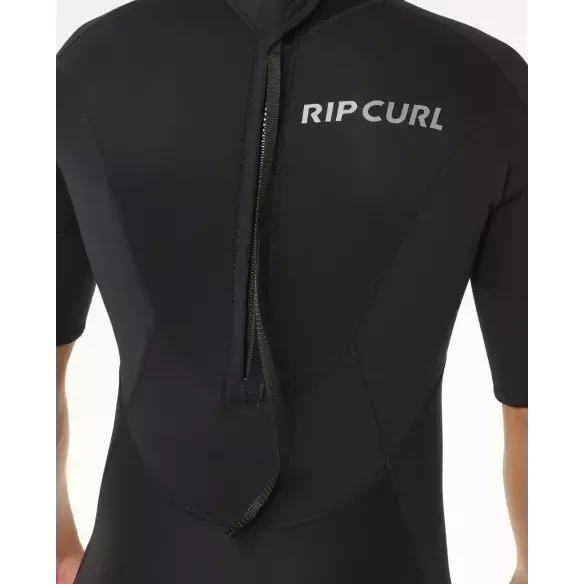 Shorty Rip Curl Trad Flat Lock Back Zip 2/2mm Noir