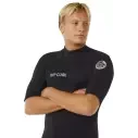 Shorty Rip Curl Trad Flat Lock Back Zip 2/2mm Noir
