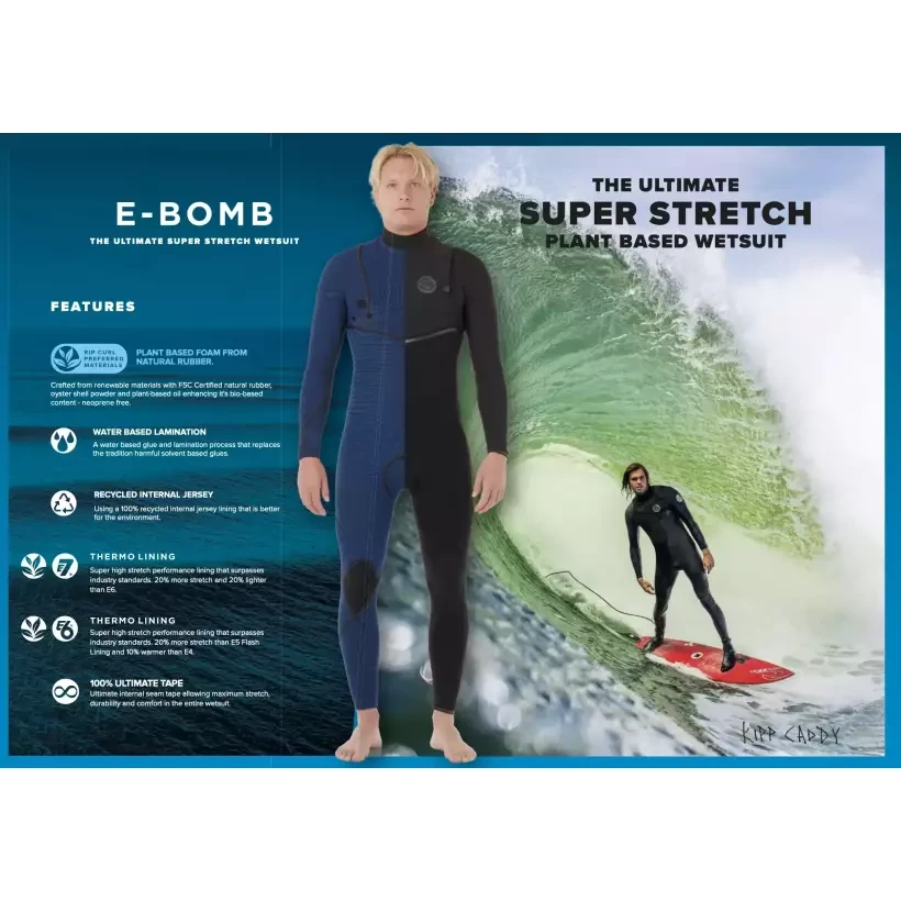 Rip Curl E-Bomb 3/2mm CZ Navy Wetsuit