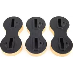 set of 3 M-Fins Dual Tab Plugs Black