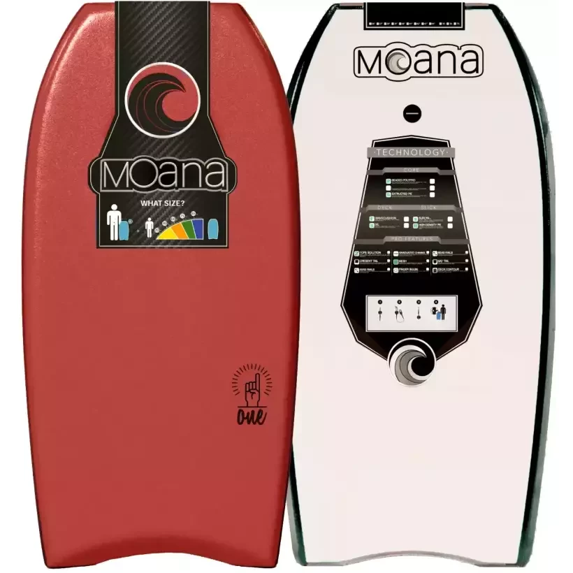 bodyboard Moana One Red/White