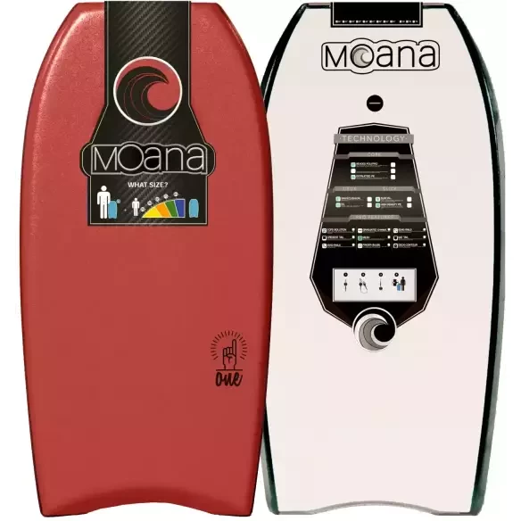 bodyboard Moana One Red/White