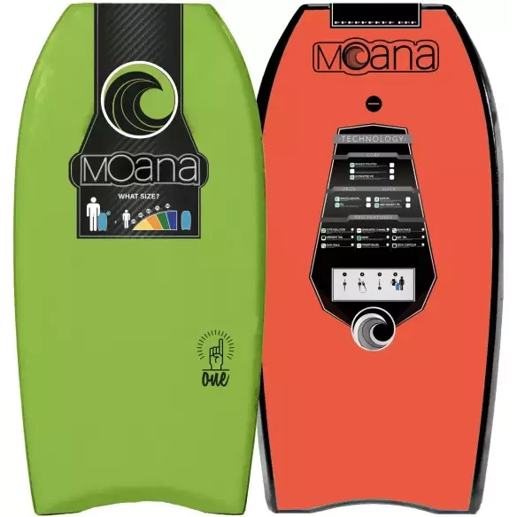 Tabla de bodyboard Moana One Green/Orange