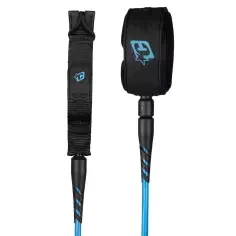 Leash de surf Creatures Reliance 2.0 Lite Duty Cyan Twist Black