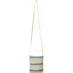 Rip Curl Crochet Framed Clutch Bag Blue/Natural 2
