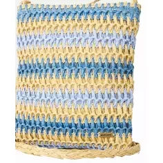 Rip Curl gehaakte clutch tas met frame Blauw/Natuurlijk
