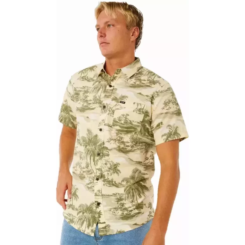 Camisa Rip Curl Sessions Branco Vintage