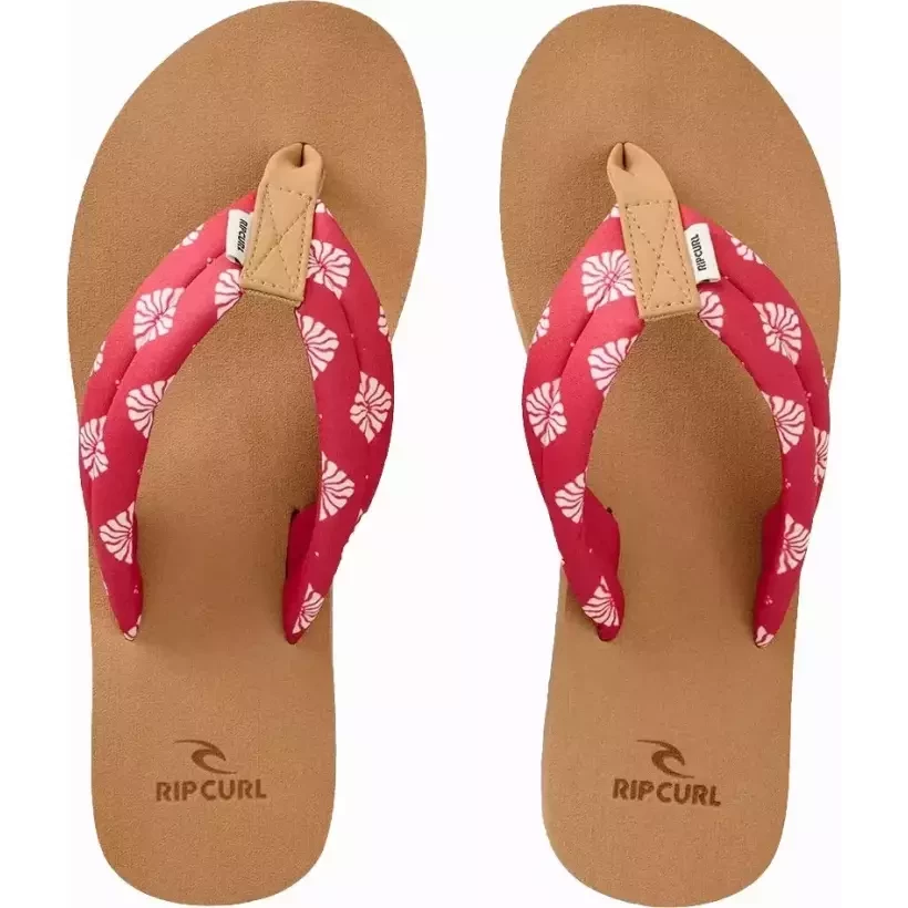 Rip Curl Freedom Plush Open-Toe Flip Flops Red