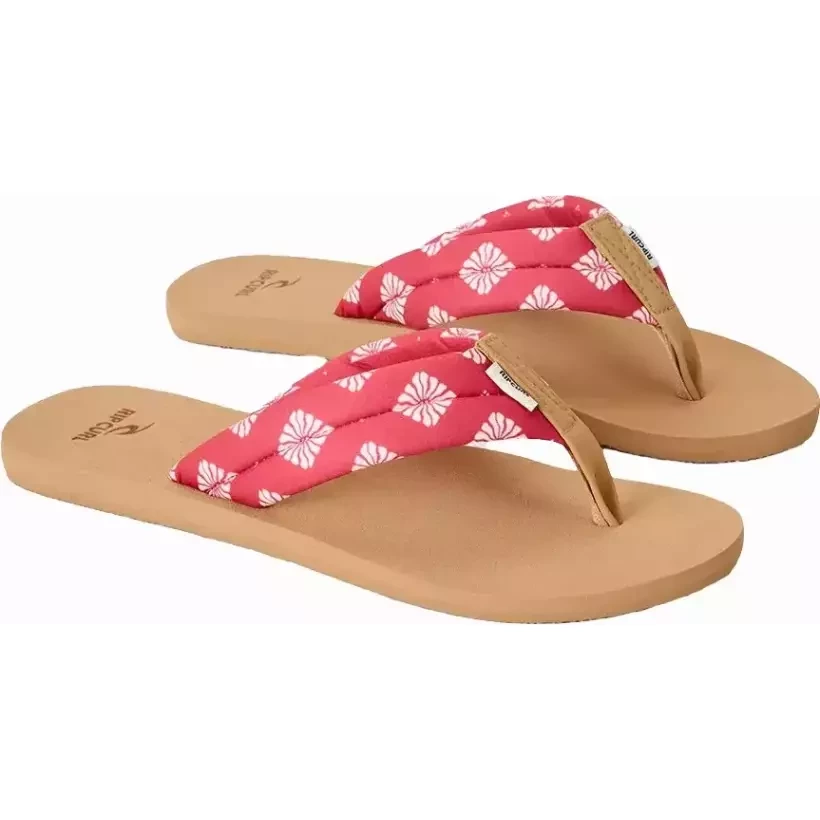 Rip Curl Freedom Plush Open-Toe Flip Flops Red