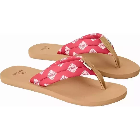Rip Curl Freedom Plush Open-Toe Flip Flops Red
