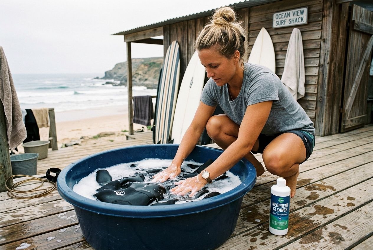 Cómo lavar un traje de surf: guía completa para tu traje de neopreno