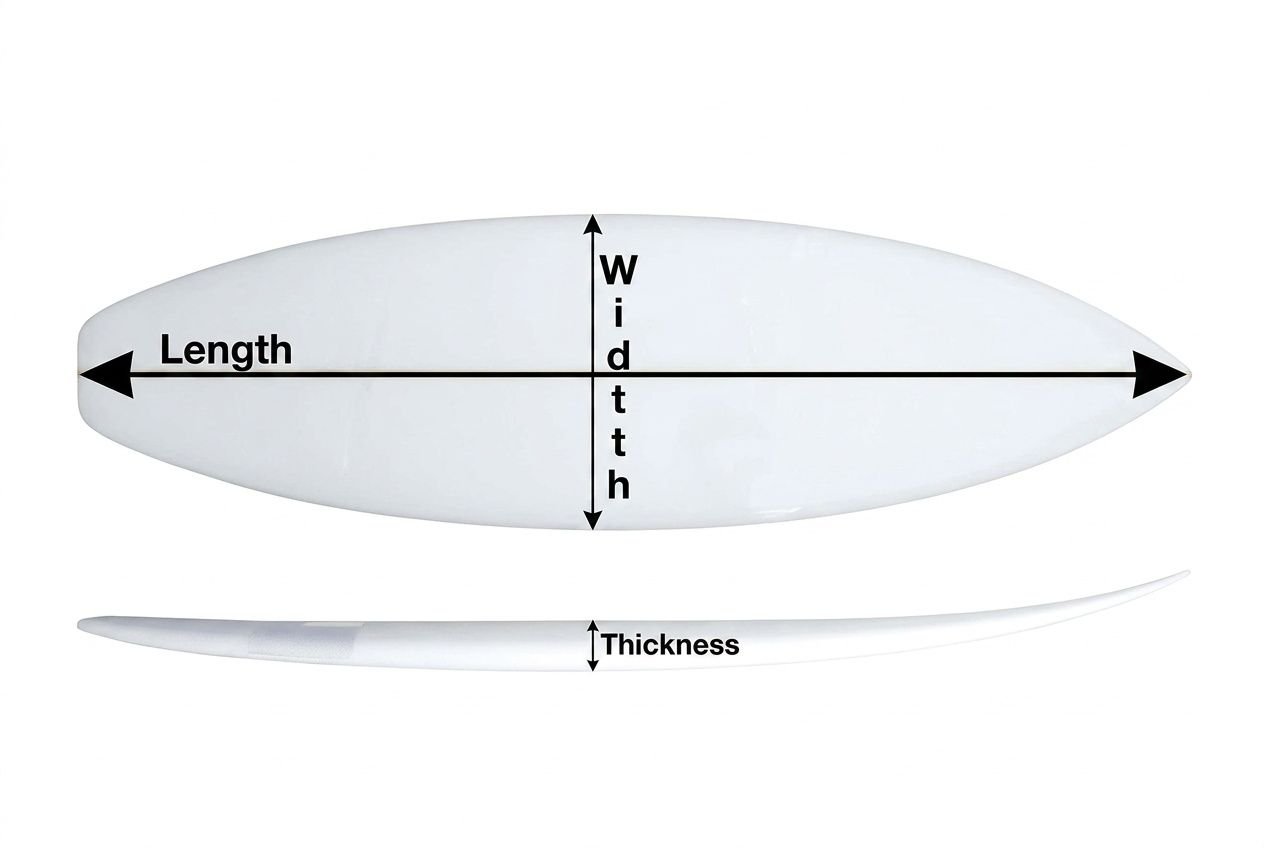 Surfboard thickness and volume explained for beginners guide
